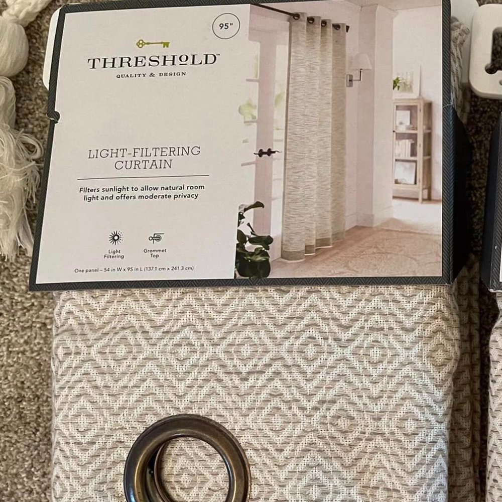 2 panels- Light Filtering Window Curtain Panels - Threshold™